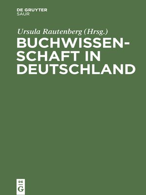 cover image of Buchwissenschaft in Deutschland